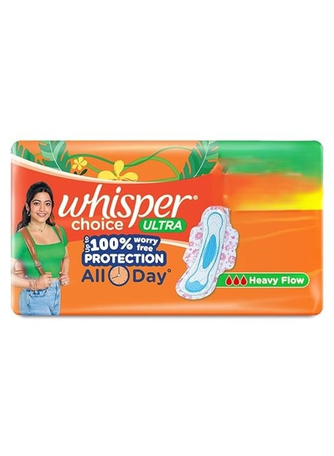 Whisper Choice Ultra Sanitary Pads for Women, XL 20 Napkins - Image 1